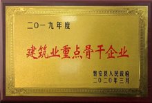 2019年度建筑业重点骨干企业